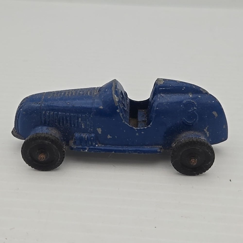TootsieToy 1947‎ Offenhauser Racer 3.5" #3 Diecast Racecar Blue Vehicle 1947-'69